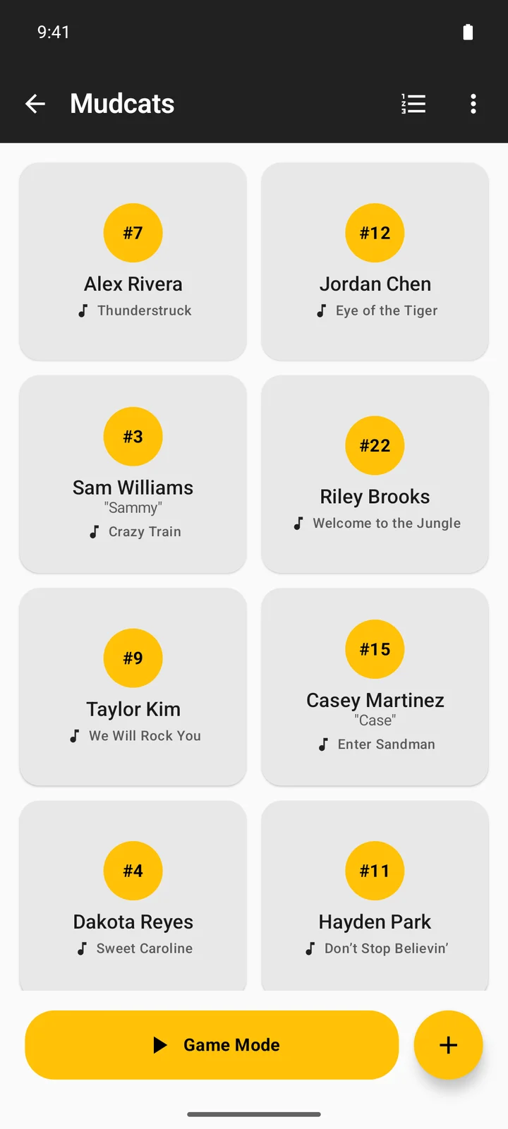 Full Roster Management — Android
